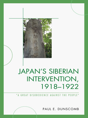 cover image of Japan's Siberian Intervention, 1918&#8211;1922